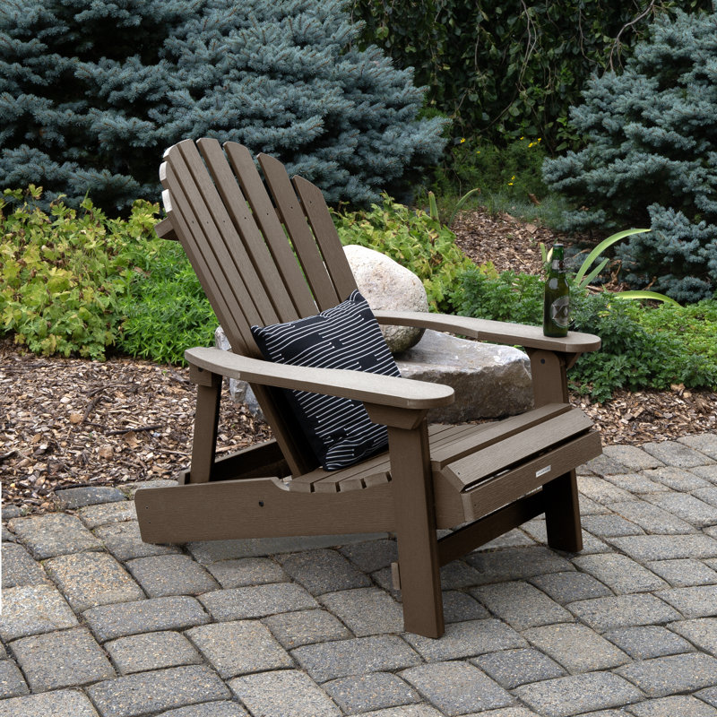 Chaise Adirondack en plastique Federigo, Gland de chêne vieilli