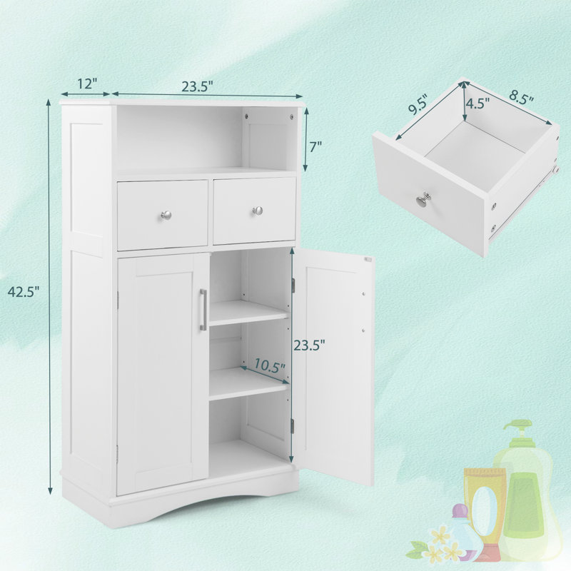 Armoire de salle de bain autoportante Nixen
