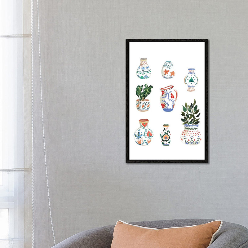 Little Pots by Sabina Fenn - Gallery-Wrapped Canvas Giclée on Canvas, 66.04 cm H x 45.72 cm W, Black Framed