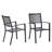 Outdoor 2-Piece Patio Chair Set, Iron Finish, Black with Gold Speckles