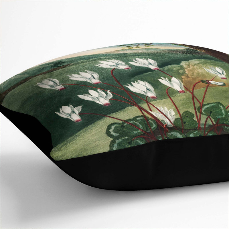 Square Throw Cushion, 55cm H x 55cm W x 20cm D, Black