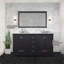 Meuble-lavabo double espresso 60 po X P 22 po D, plateau en marbre de Carrare-824582956-824582960
