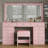 13 Drawers Vanity Desk, Makeup Vanity With Power Outlet, Vanity Table With Mirror And 12 LED Bulbs, 3 Color Lighting Modes, Glass Top Dressing Table Set-1186995078