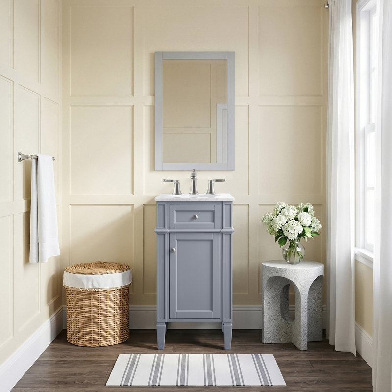 Ensemble de meuble-lavabo simple l 18 po x P 19 po x H 35 po Rivers, gris