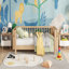 Lit pour enfant moderne avec garde-corps et construction en bois massif Eeko-121686720-116085255