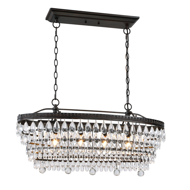 Dillbeck 4 - Light Crystal Dimmable Tiered Chandelier