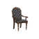 Maximus Arm Chair with Tufted Polyurethane Upholstered Back in Brown