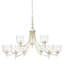 Lustre 9 lumières avec abat-jour en verre martelé Corder-1784523460