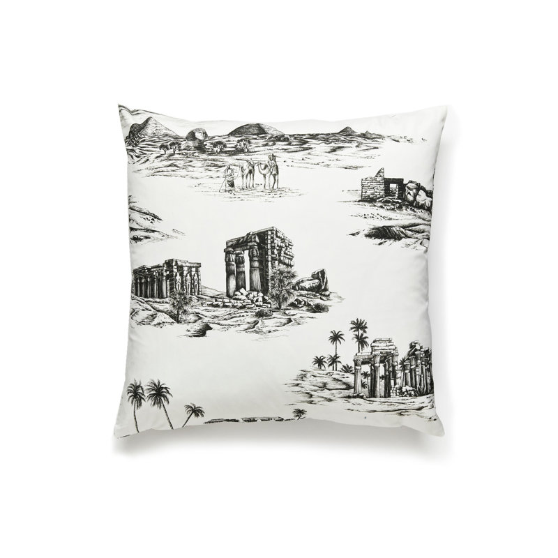 Sahara Square Pillow Cover & Insert, Ink