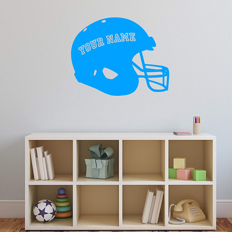 Adhésif décoratif casque de football Trinx - CS51, H 18 po x l 24 po, Bleu ciel