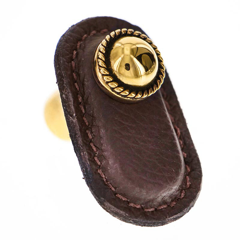 Equestre Novelty Knob, Antique Gold, Brown