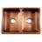 Lange Copper 32" Double Bowl Farmhouse Apron Front Undermount Kitchen Sink