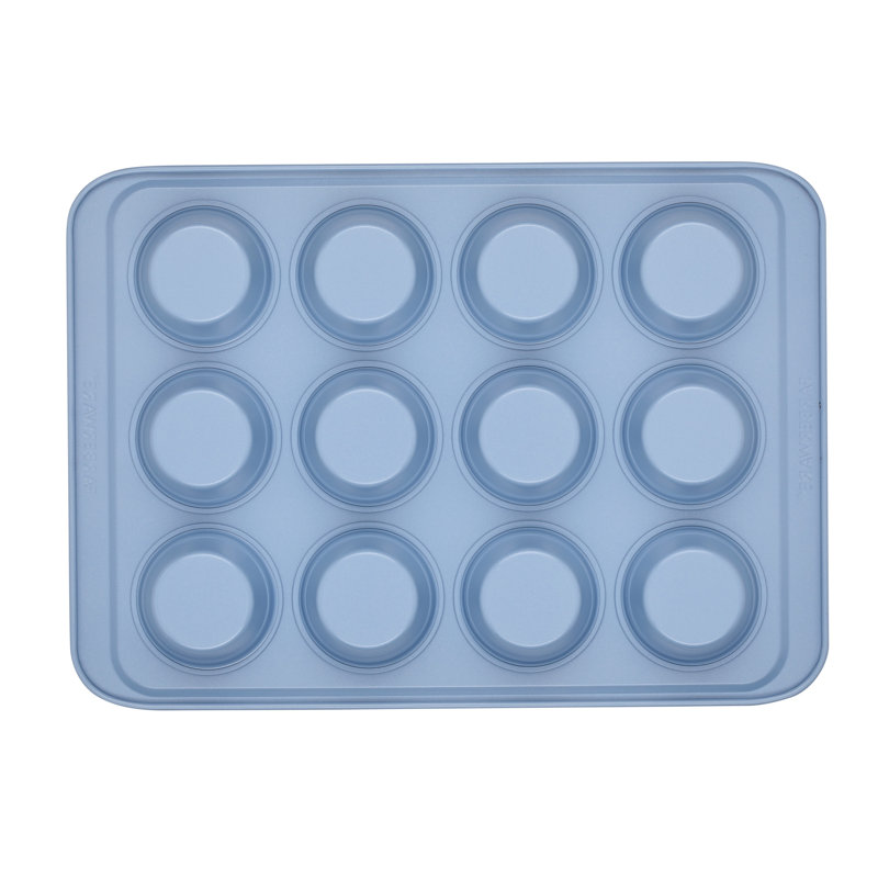 Blue Nonstick 12-Cup Heavy-Duty Muffin Pan