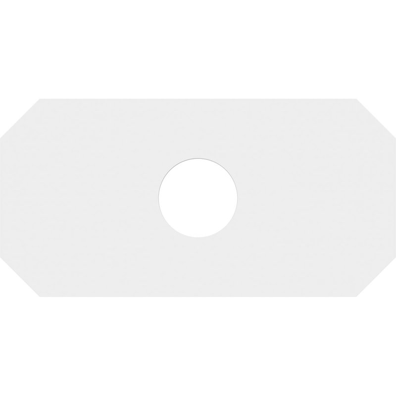 16"W x 8"H x 4"ID x 5 1/2"C x 1"P Emerald Architectural Grade PVC Contemporary Ceiling Medallion, 1" H x 16" W x 8" D