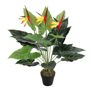 75 cm H Faux Plant in Plastic Freestanding  Planter