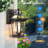 Black(Gold Trim)  Motion Sensor Dusk to Dawn Outdoor Wall Light with Adjustable Brightness and Clear Glass-1957740655