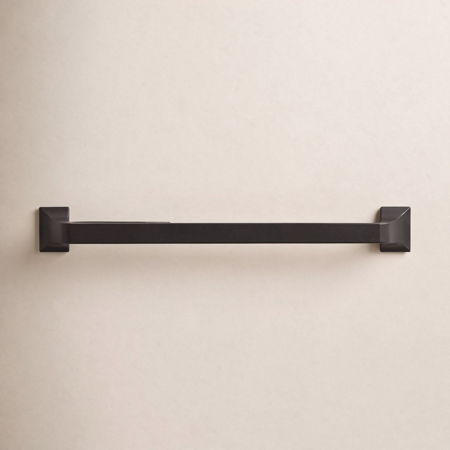 Forge Farmhouse Cabinet Pull, Black Iron, 12", Set of 1
