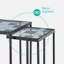 Kavic Glass Top Frame Nesting Tables