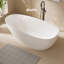 67 po. X 31,5 po. Baignoire de trempage autoportante à surface solide blanc mat-117327843-122533132
