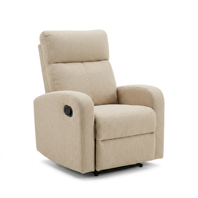 Jenny Upholstered Sand Manual Recliner Chair, Sand