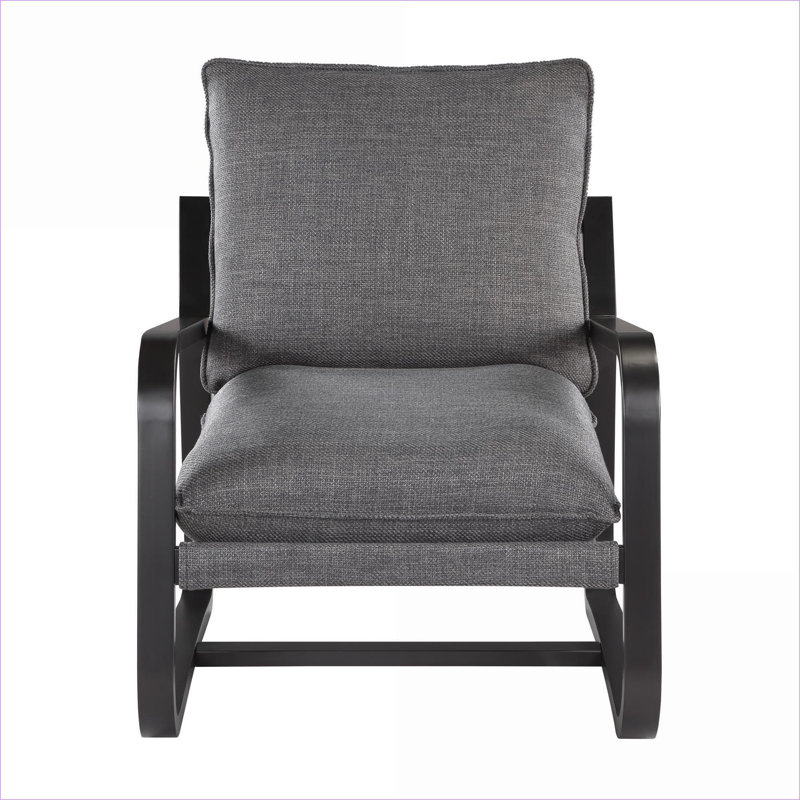 Fauteuil d'appoint rembourré gris anthracite Blaire