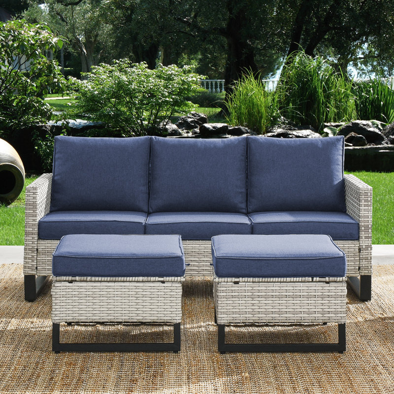 74 po de largeur, Bleu marine, Gris clair
