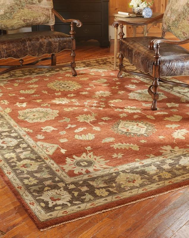 Brun/rouge en laine noué à la main oriental Tapis décoratif, Tapis de couloir beige