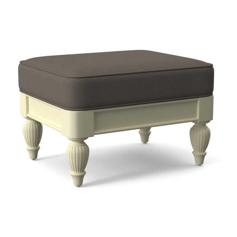 Grand View Ottoman, Bisque Finish, Gray Sugar Performance; 0863-84