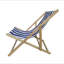 Chaise longue pliante Populus Wood Stripe Blue Stripe