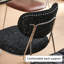 Chaise d'appoint noire à dossier solide (ensemble de 2)-130057305