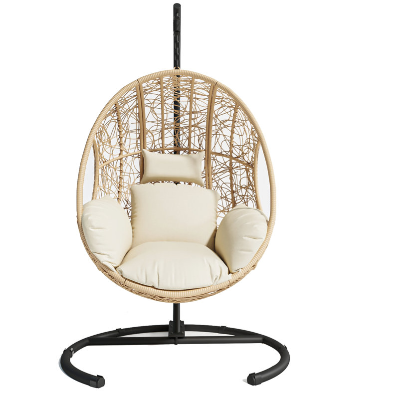 Balancelle en osier pour l'extérieur New Commmming, Beige, Naturel