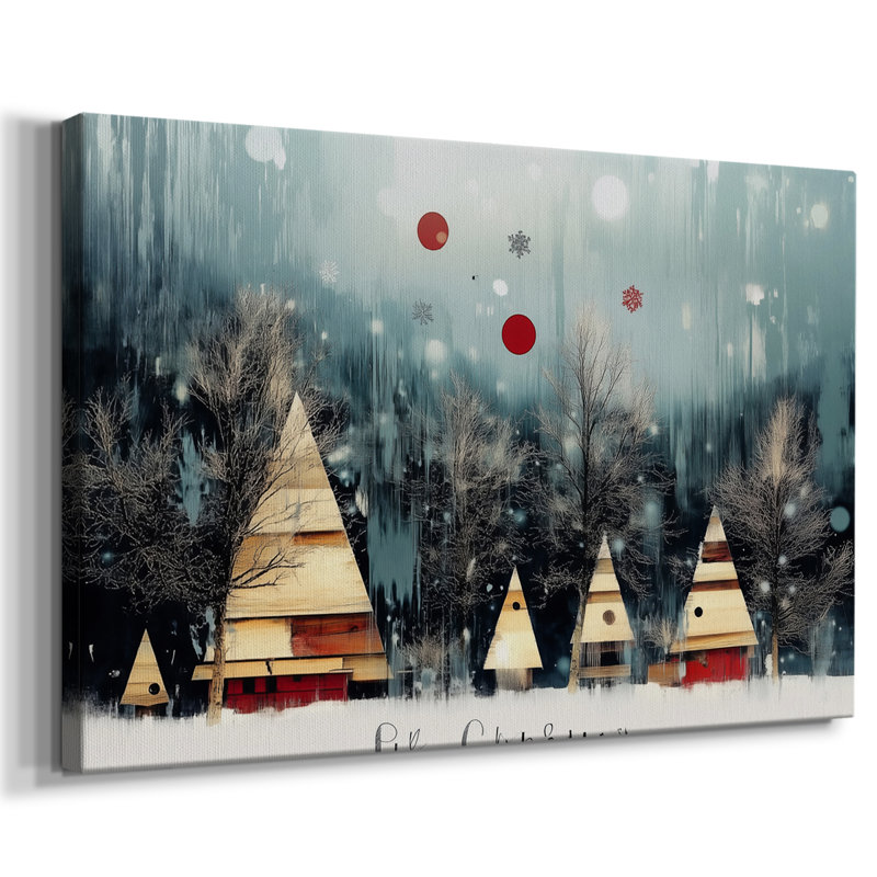 Art de Noël de Noël III - Toile tendue avec châssis - CXLI, H 16 po x l 24 po