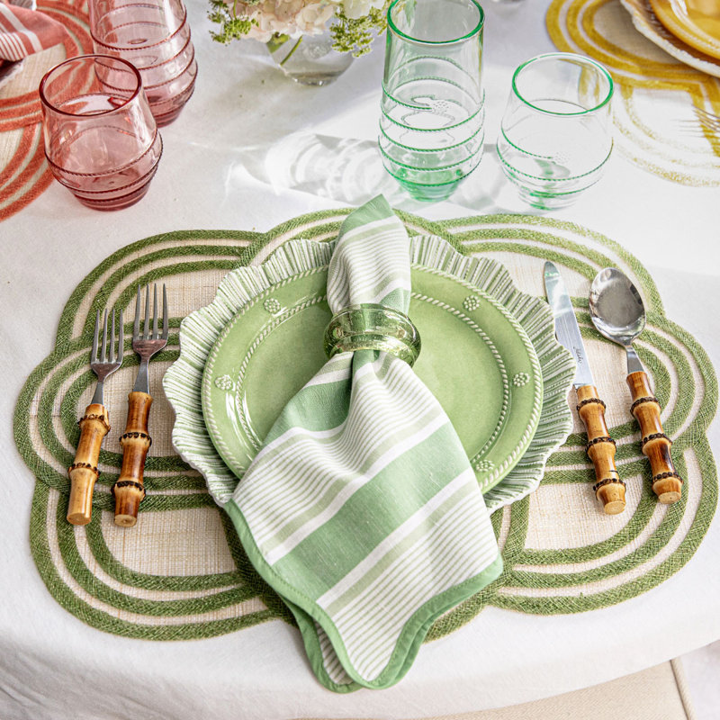 Cabana Stripe Napkins, Seagrass