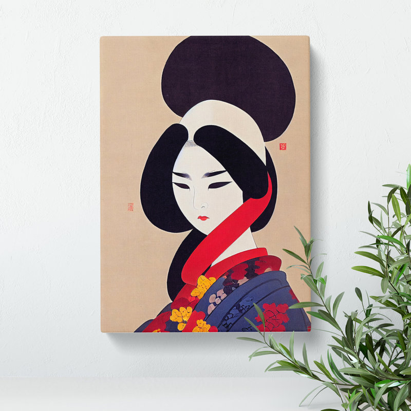 Charming Geisha - Wrapped Canvas