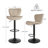 Pet-Friendly Adjustable Height Swivel Bar Stool with Back, Scratch-Resistant Tech Fabric, Footrest and Black Metal Base – Durable Bar Chair for Kitchen Island, Dining Bar, Cat & Dog Owners-377642047-370127097