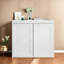Armoire de cuisine moderne avec tablettes réglables