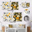 Erwan - Ensemble de 2 carrés à motif floral en métal-102682579