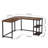 Marko L-Shaped Metal Base Computer Desk
