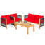 Ensemble de conversation avec canapé en bois d'acacia et coussins Kirwan-1308273569-1308273568