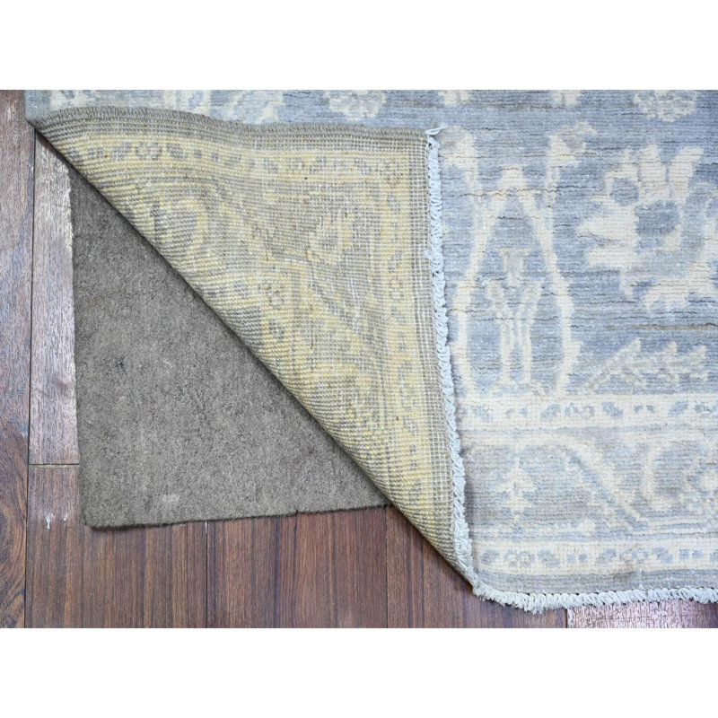 Tapis de couloir gris en laine noué à la main 2 pi 10 po x 9 pi 9 po Peshawar E2EAE41F8F5F418A9C8326030ACDB662