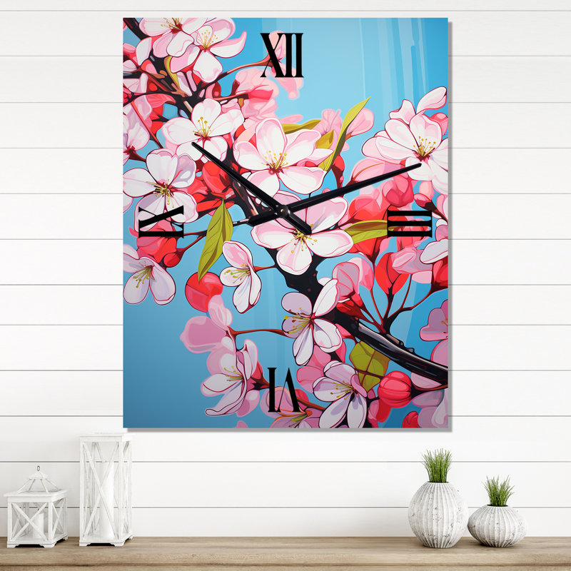 Horloge murale rose, Petit