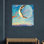 «Mystical Celestial Fantasy Night Sky», reproduction d'art sur toile, 1P or encadré