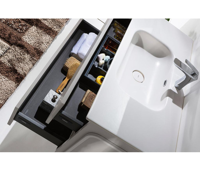 Meuble-lavabo simple 33,5 po avec comptoir, Blanc