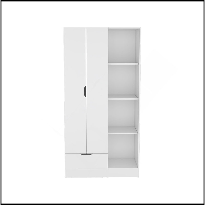 Armoire Dover, chambre à coucher, blanc, Blanc