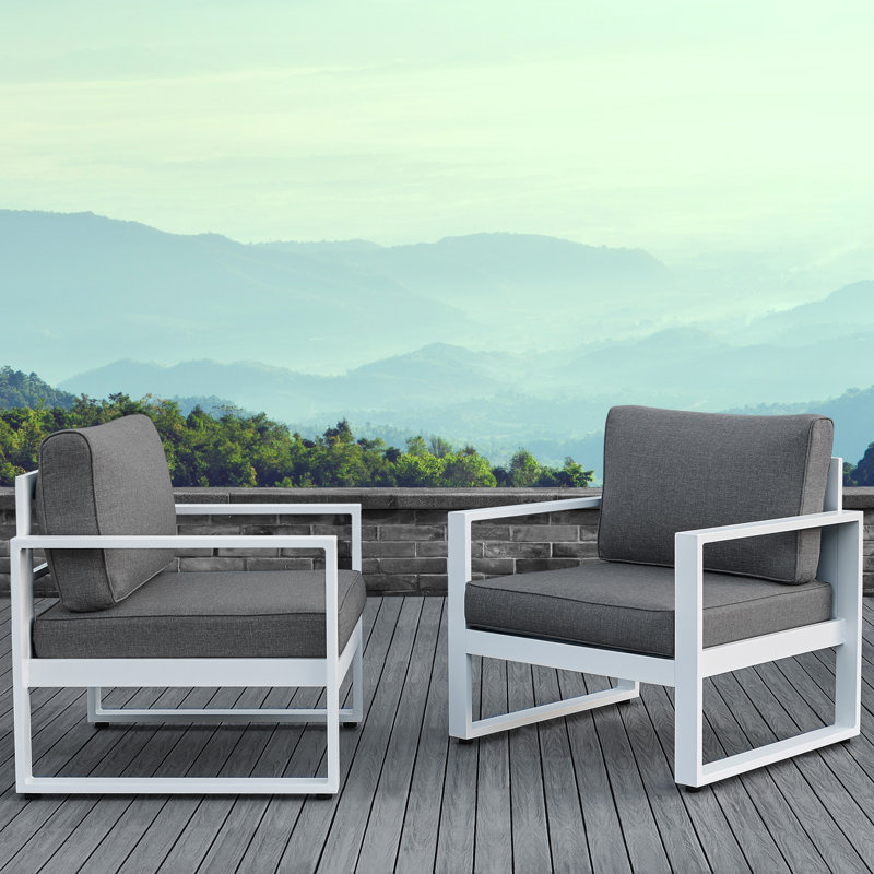 BALTIC Patio Chair, White, Gray