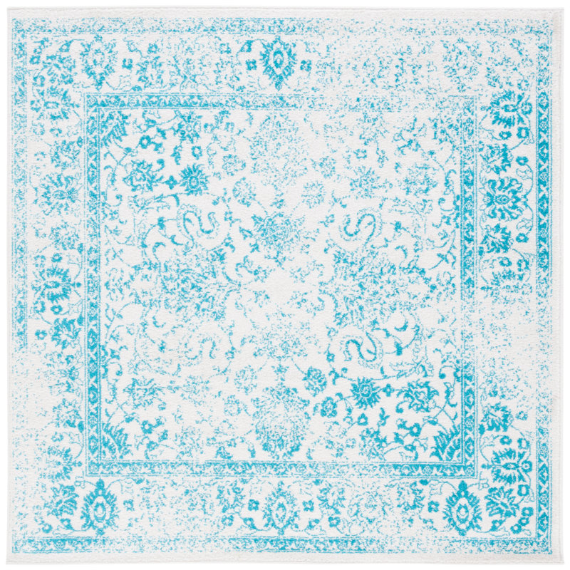 Olius Performance Floral Rug, Square 6'