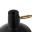 Applique murale portative de charge USB à 1 lumière en fer de style Mid-Century 16 po Jaco, noir / laiton doré-67638195
