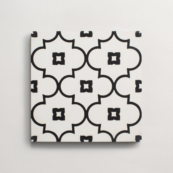 Guelz 8" x 8" Cement Patterned Wall & Floor Tile