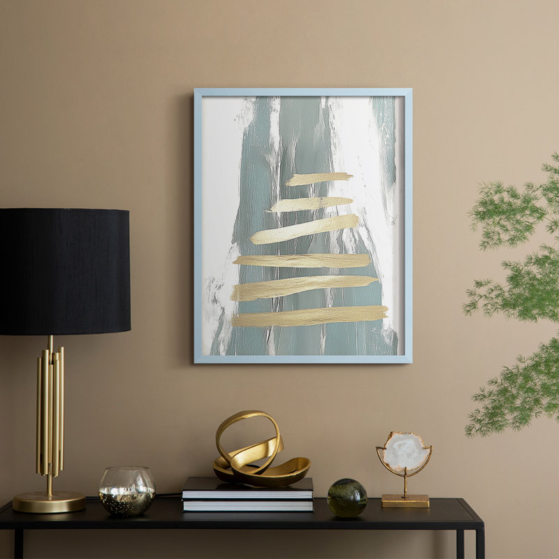 «Christmas Holiday Art DCCDXIX», reproduction d'art encadrée - bois massif, Bleu, H 15 po x l 12 po