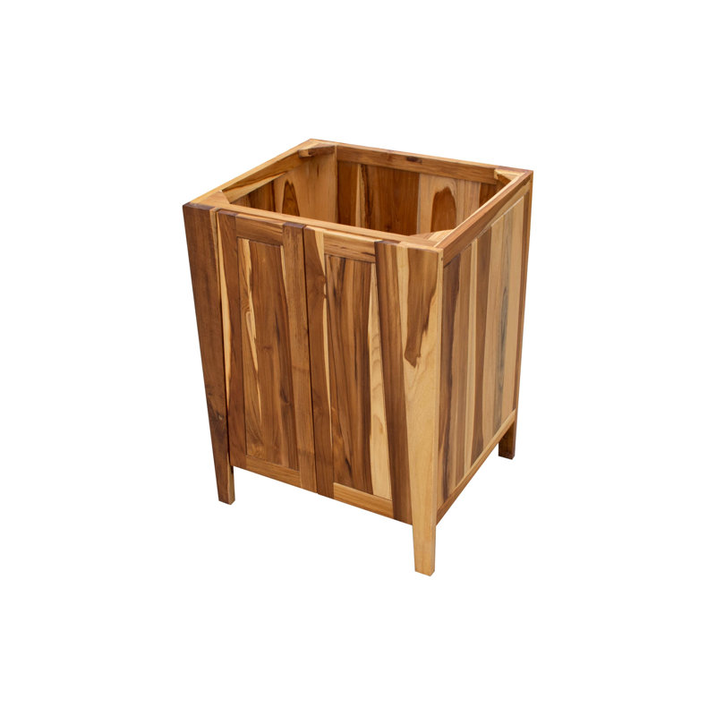 EcoDecor's 24-inch Significado - Teak Bathroom Vanity Without Top- Including Both EcoDecors Signifiacado® 12'' Free Standing Bathroom Vanity with Solid Wood Top and  Signifiacado® 12'' Free Standing Bathroom Vanity with Solid Wood Top
